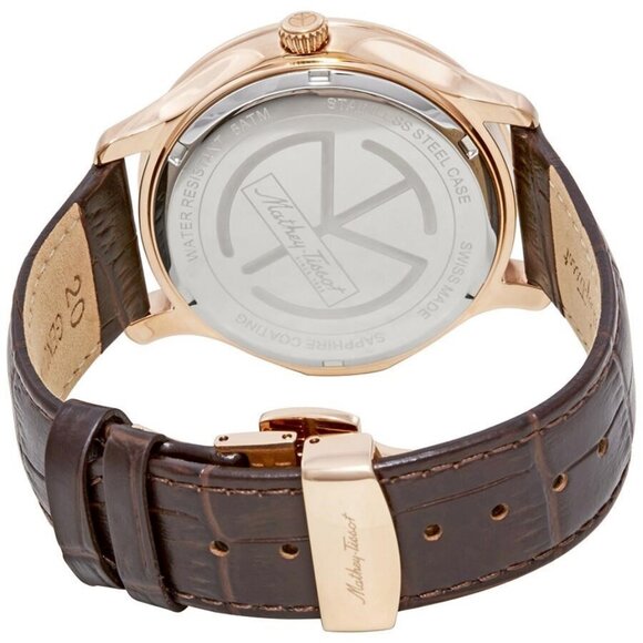 NWT Authentic Mathey-Tissot Open Box - Edmond Quartz Brown Dial Men's Watch - Picture 3 of 3